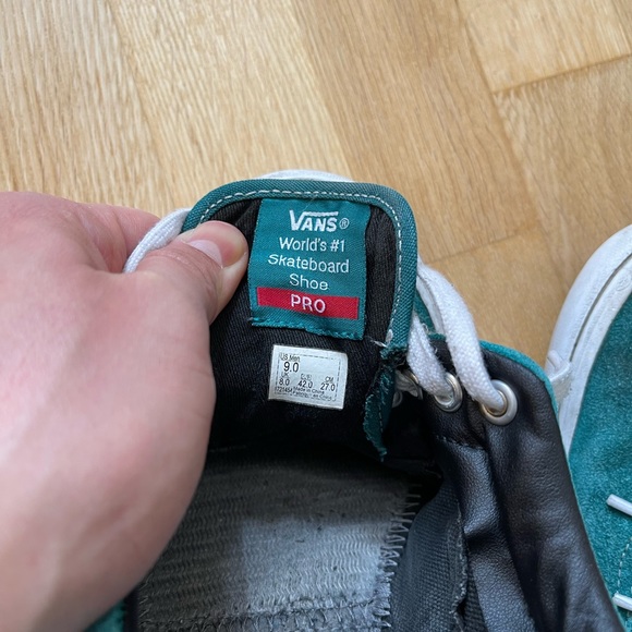 Vans - Worlds #1 Skate Shoe - PRO - Teal/green - Men’s Size 9 - Picture 2 of 3